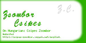 zsombor csipes business card